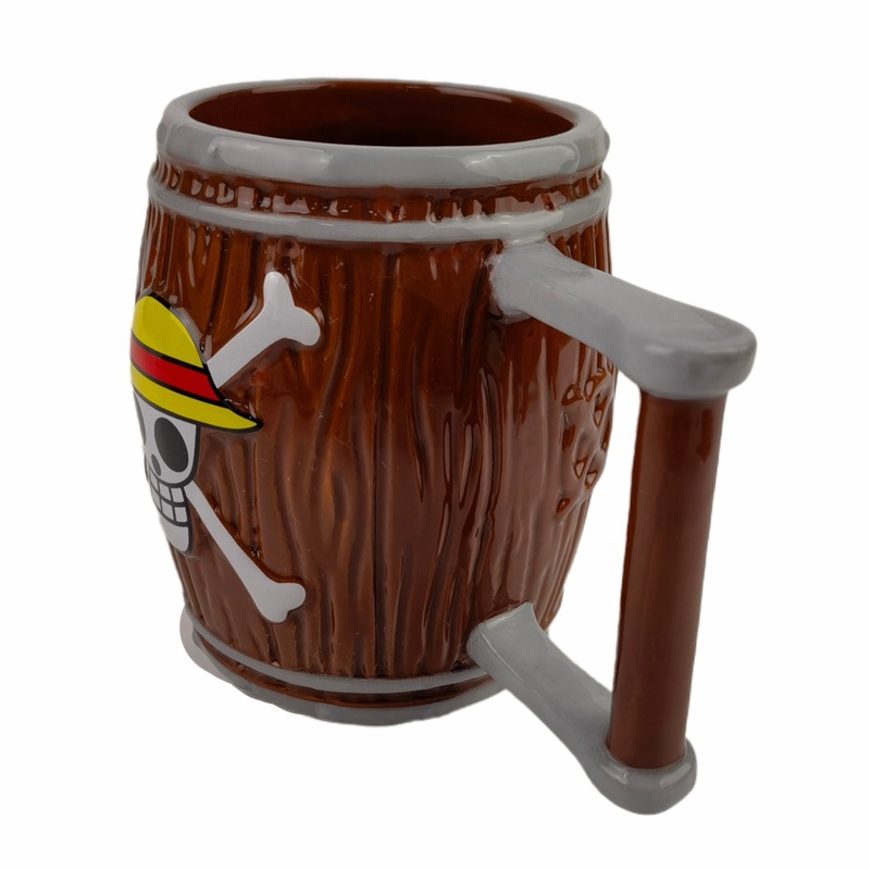 Nuevos productos transfronterizos One Piece barril tazas de cerámica de madera retro tazas de gran capacidad tazas de cerveza tazas de vino
