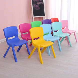 Thickened Kidsren's Plastic Chair Kindergarten Chair Baby Back Chair Toddler Small Chair Stool Jueqin