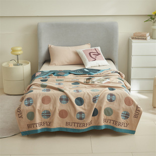2025 New Type a Six-Layer Multi-Functional Kidsren's Gauze Summer Quilt Blanket Cross-Border Temu Xiyin Aliexpress