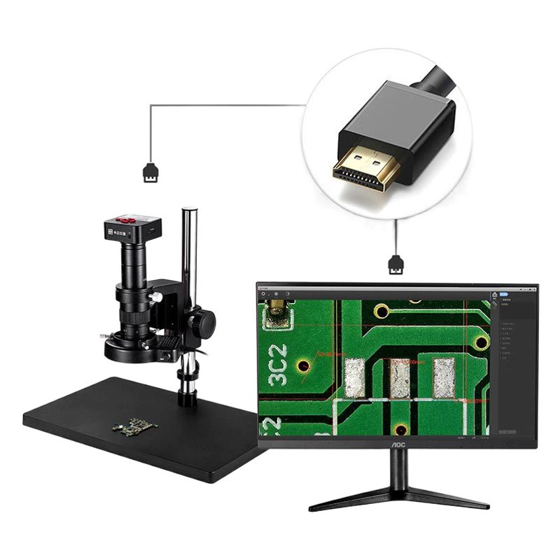 HD электронный микроскоп Видео HDMI ремонт цифровая промышленная камера увеличительное стекло CCD детектор измерительный экран