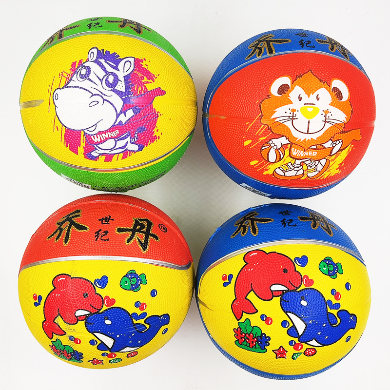 Factory wholesale No. 3 rubber basketball kindergarten teaching gymnastics pat ball children's toy ball No. 3 basketball