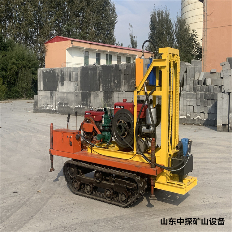 履带式柴油液压打井机 工地打桩 降水井 家用大口径百米钻井设备