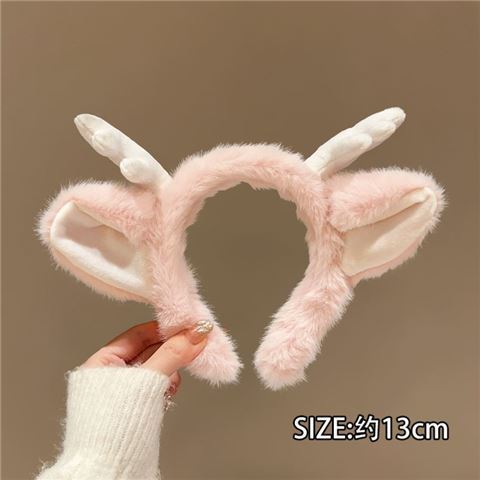 lindos cabello de peluche dragón corno de invierno otoño 2024 tarjeta de cabello de dibujos animados tocadero de Año Nuevo lavado de la cara cabello correa de cabello