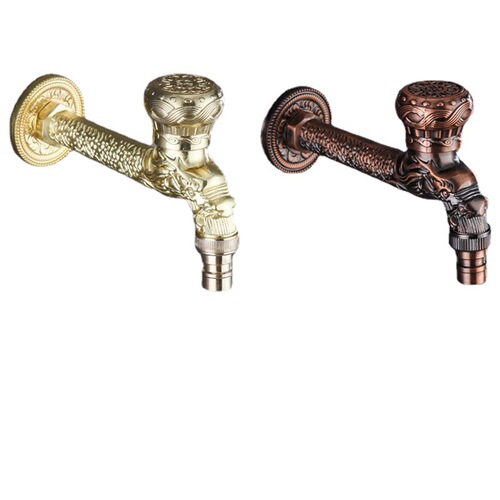 European-style retro faucet, antique extended faucet, long-handled toilet basin faucet, 1/4 inch wall-mounted American-style faucet
