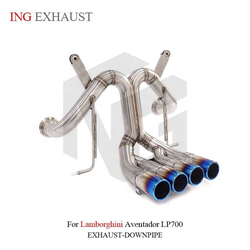 Suitable for Lamborghini Aventador LP700, straight pipe tailpipe with four-tube tailpipe with burnt blue finish