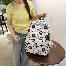 韩版ins原宿日系百搭软妹可爱卡通印花双肩包书包少女背包