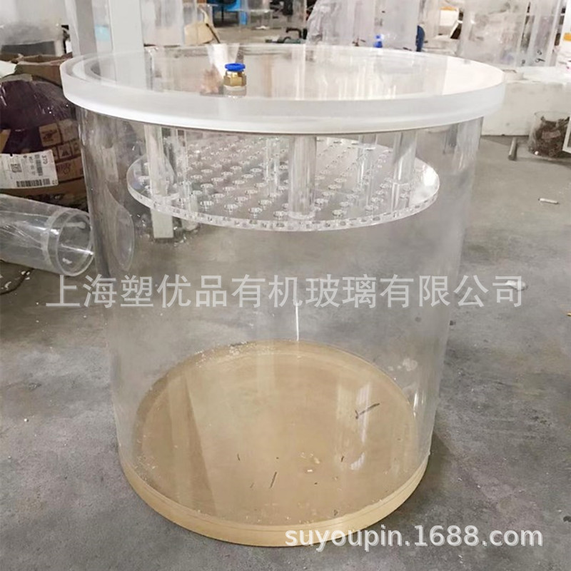 透明亚克力正负压桶 干燥箱 密封罐 有机玻璃真空无菌消泡 脱泡桶