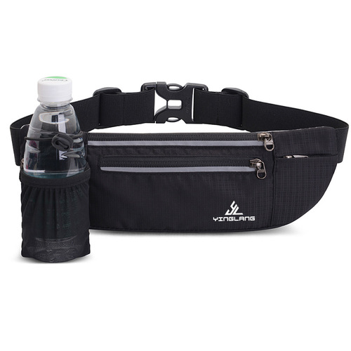 Running sports water bottle waist bag for men and women, multifunctional close-fitting waist bag, marathon sports equipment, fitness mobile phone bag