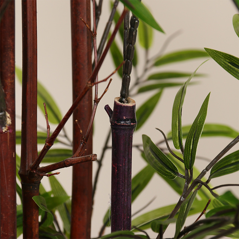 Bambú simulado Bambú falso Bambú púrpura Plantas grandes decorativas de piso a techo Plantas verdes falsas Adornos de plantas en macetas Paisajismo de plantas biónicas