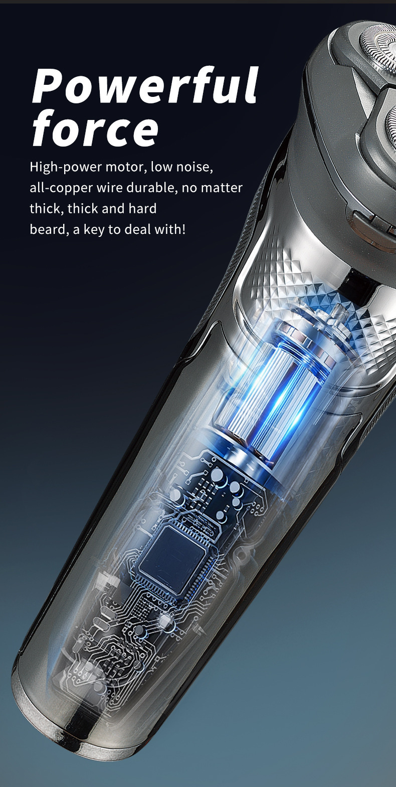 Electric Shaver For Men Rechargeable Portable Beard Trimmer_voghion.com