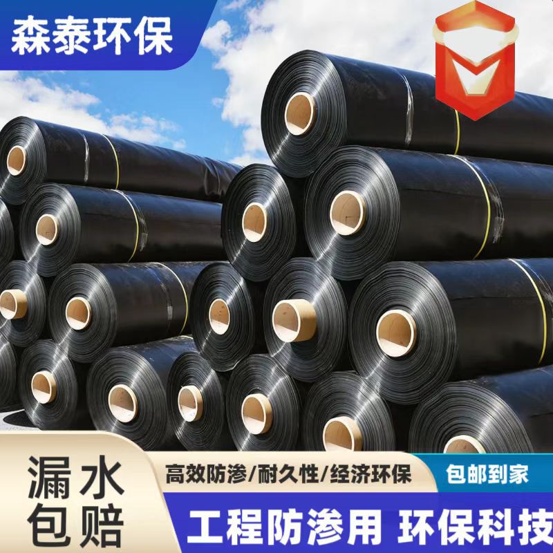 黑色土工膜垃圾填埋场防渗膜1.0毫米尾矿库灰渣场新料hdpe土工膜