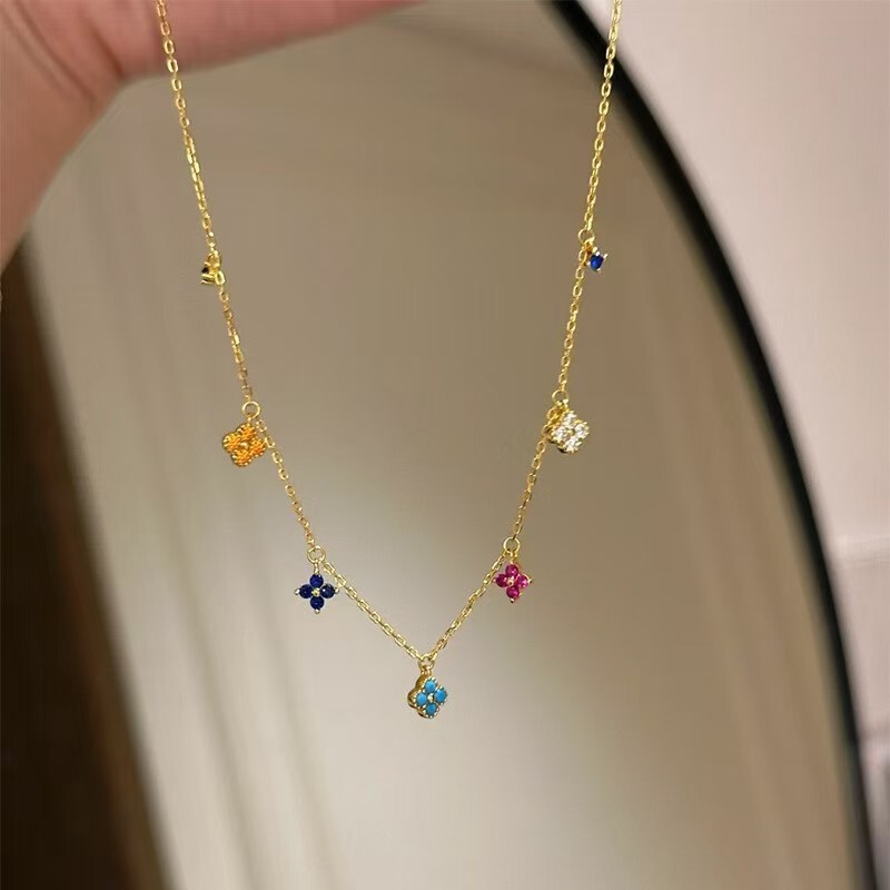 Xiaohongshu's Popular Dopamine Monet Garden Rainbow Necklace, Light Luxury, Niche, High-End, Sweet, Versatile, and Stylish Design Xiaohongshu's Popular Dopamine Monet Garden Rainbow Necklace, Light Luxury, Niche, High-End, Sweet, Versatile, and Stylish Design