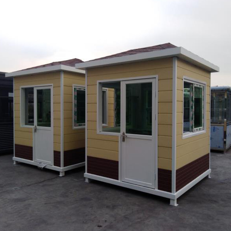 户外移动岗亭成品保安亭淋浴房钢结构雕花板街道景区收费岗亭公园