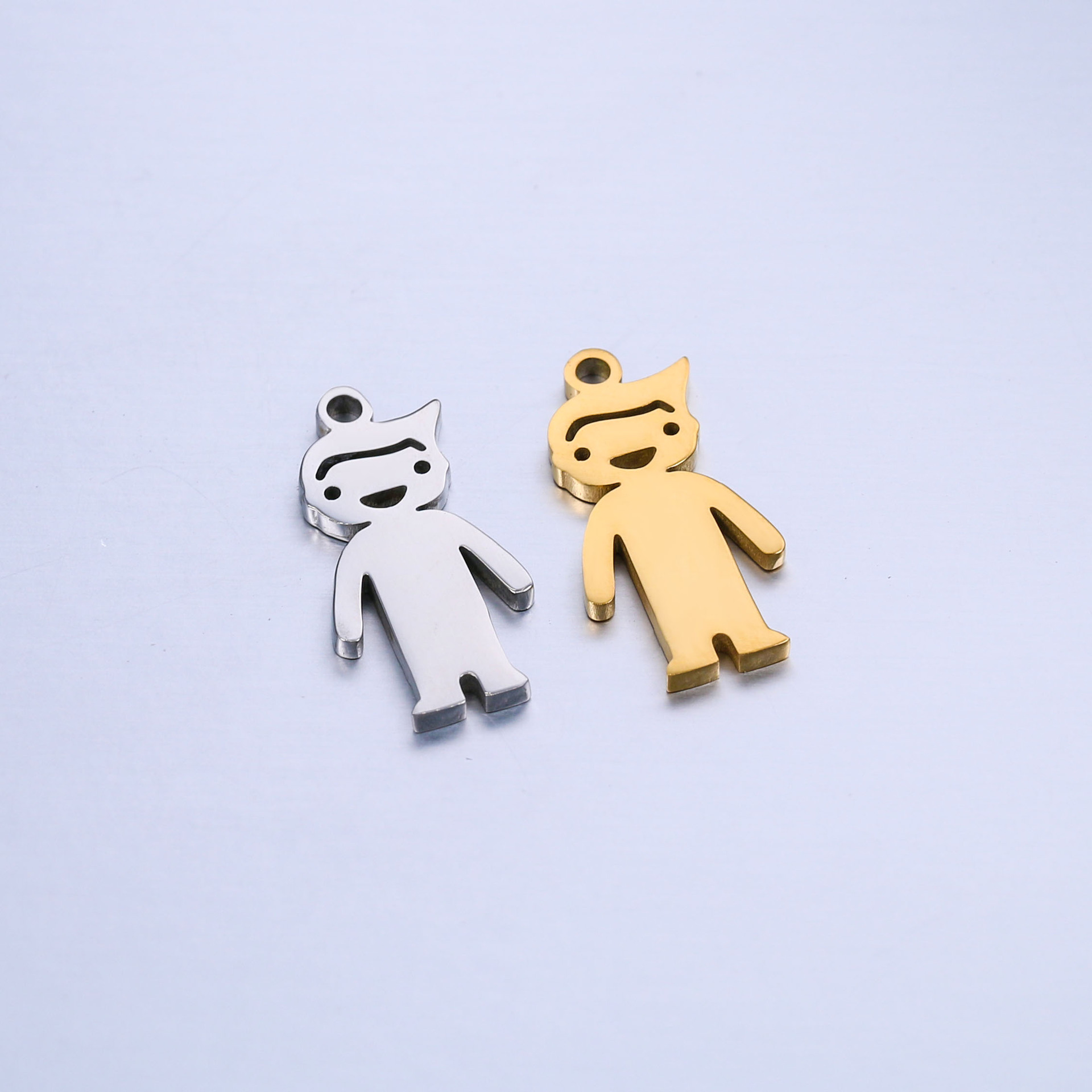 7g Weight Pendant Jewelry Making Type 10 * 20mm Jewelry Making Size DIY Jewelry Accessories Classification 5 PCS/Package Quantity 304 Stainless Steel Material Human, Animal Pattern All Seasons Season Plating Design Basic, Simple Style Style 5 PCS/Package 10 * 20mm 304 Stainless Steel Human Animal Pendant 12