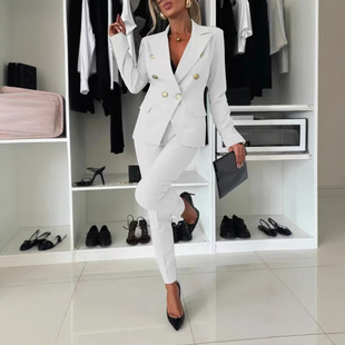 2024 autumn and winter new Amazon independent station ins explosions Europe and the United States cross-border temperament slim suit jacket suit
