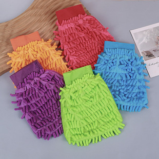 Factory Direct bagged gas car supplies cleaning gloves car wash gloves coral fleece car cleaning gloves wholesale two yuan goods