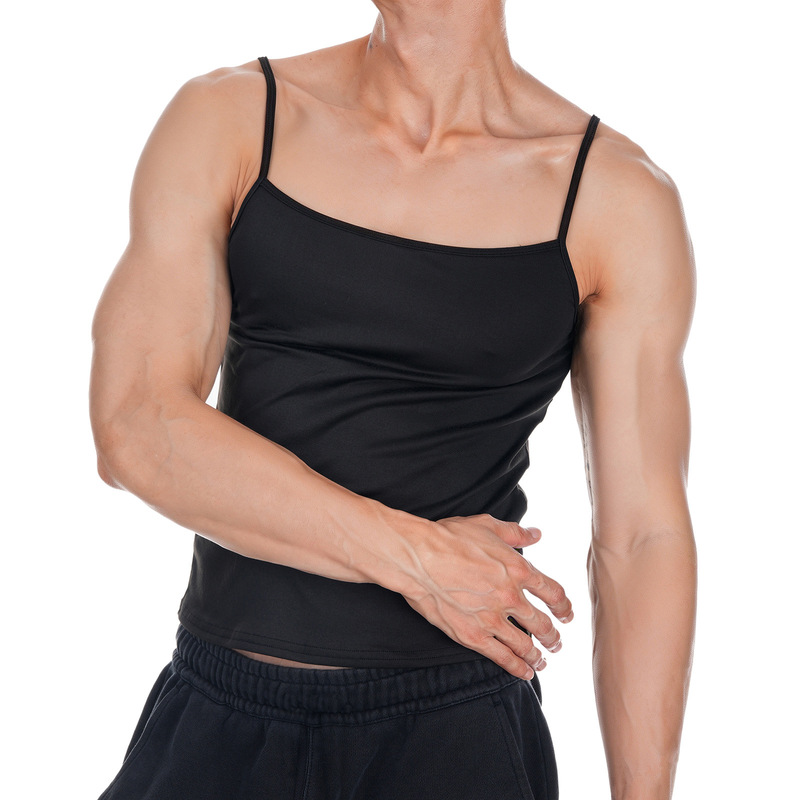 Cross-border sports men's summer slim-fit breathable tank top, casual fitness sleeveless T-shirt, sexy bodybuilding camisole Cross-border sports men's summer slim-fit breathable tank top, casual fitness sleeveless T-shirt, sexy bodybuilding camisole