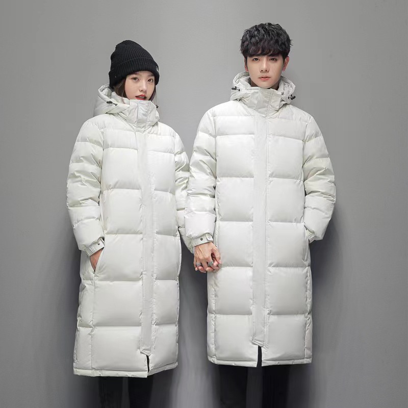 Abbigliamento da donna Cappotto lungo invernale da donna in cotone, coppia, semplice, alla moda, giacca con cappuccio, uniforme scolastica dell'opera cinese_voghion.com