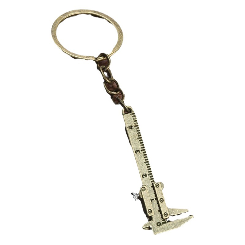 Punto del fabricante Mini calibrador vernier Colgante de llavero compacto Herramienta portátil de medición Colgante de aleación de zinc Transfronterizo