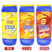 批发墨西哥进口La/y's 乐/事薯片原味烧烤芝士味桶装薯片膨化食品