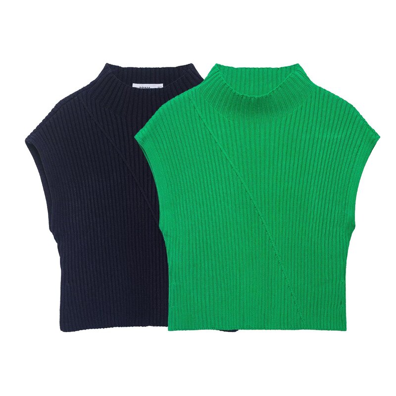 Foreign Trade Wholesale 2026 Summer European and American Style Fashionable Versatile Casual Simple Ribbed Knit Vest for Women B7066