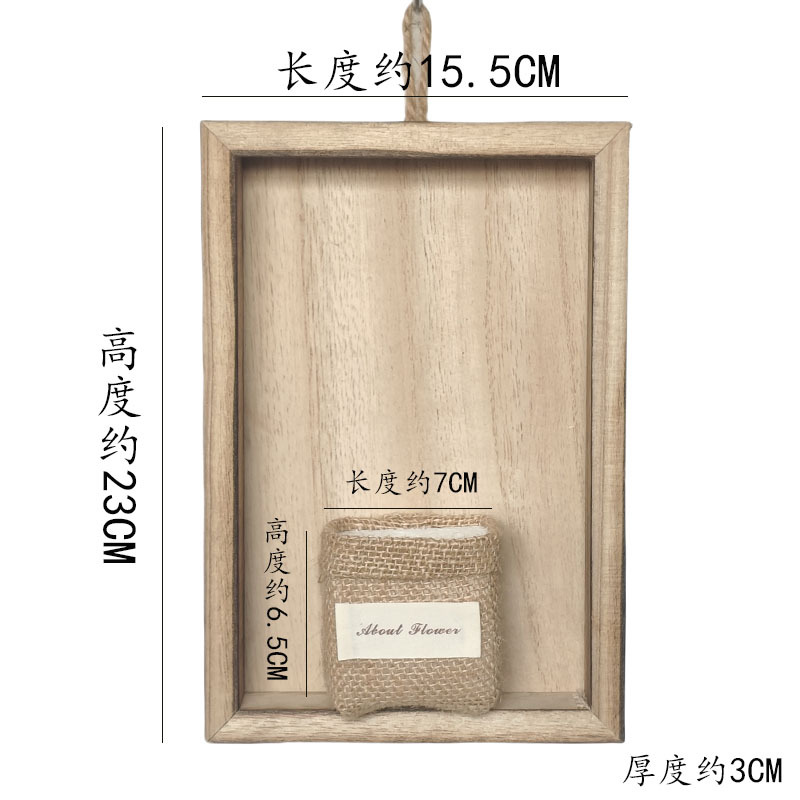 Bolsa de madera colgante