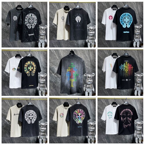 Chrome Hear 24 New Collection—Summer Short-Sleeved T-Shirts for Men and Women, Style Inspired by European and American Street Hip-Hop, Half-Sleeve Series
