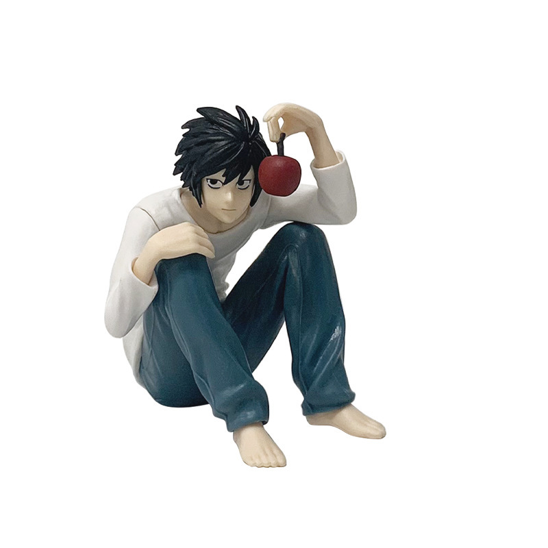 Death Note Yagami Light Soku Sitting L-Style Noodle Cup Figure Model Apple-Shaped Peripheral Ornament