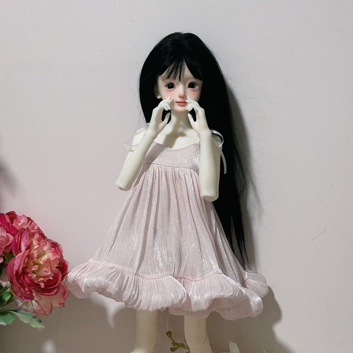 Bjd6 puntos 4 puntos falda de cabina falda de perla ligera y delgada moda spot 6 / 1 ropa de bebé 4 / 1 falda brillante