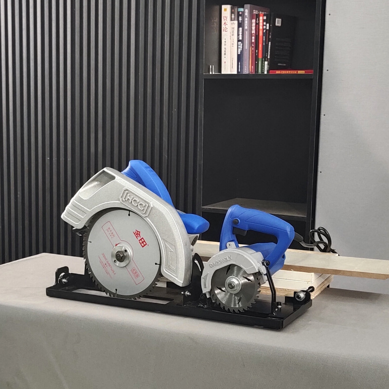 Sierra de mesa de trabajo plegable para aserrador de madera de precisión sin polvo, sierra de mesa de empuje para aserrador de madera