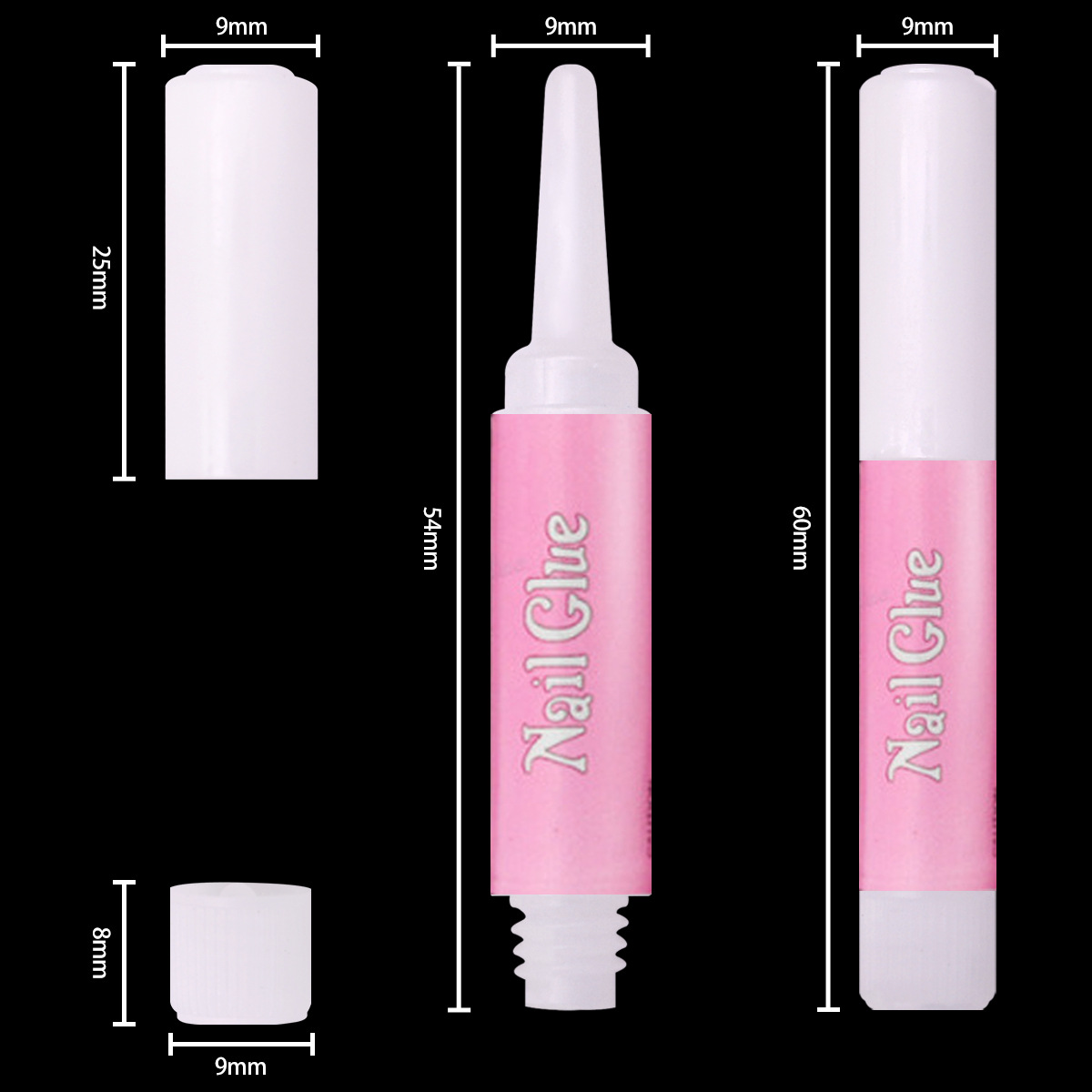 Kit de herramientas de uñas de 5 piezas, kit de herramientas de goma portátil de uñas de fricción de barras de algodón de alcohol, bolsa de eliminación de uñas