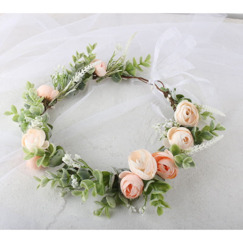 Fashion Flowers Bridal Wreath Headdress Accessories Wedding Hair Accessories display picture 1
