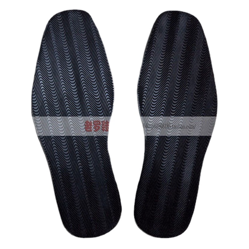 Suela de tela sólida antideslizante resistente al desgaste zapatos de goma zapatos de tela suela pegatinas patrón de onda de goma engrosada multi-capa inferior al por mayor
