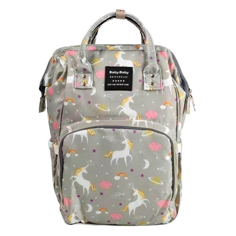 Factory Hot-selling Unicorn Composite Cloth Mummy Bag Cross-border Mother and Child Back Pregnant Women's Backpack Storage Bag