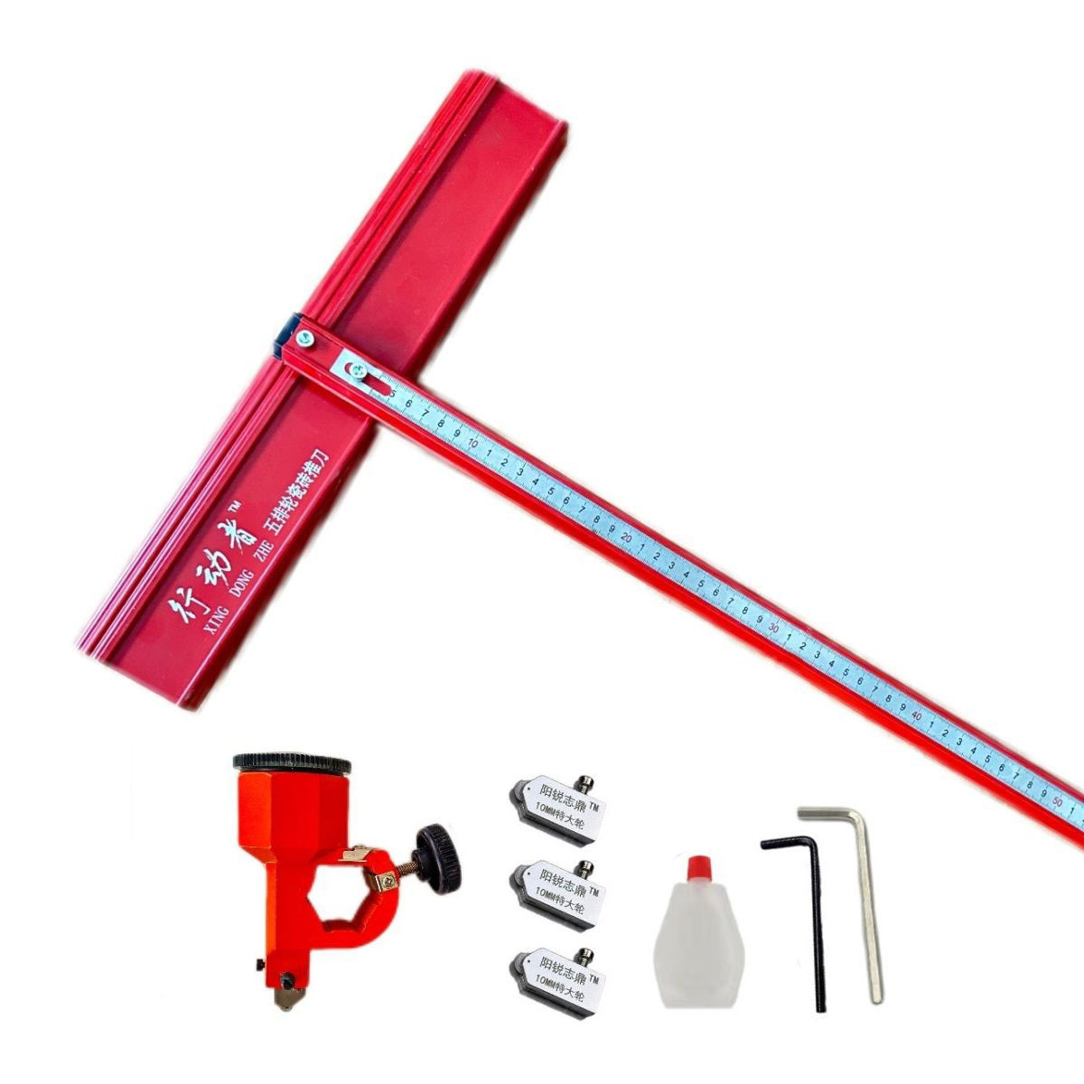 60cm 자 막대 + 블레이드 3개 + 오일(6mm 블레이드 휠, 강력한 펜치 없음)