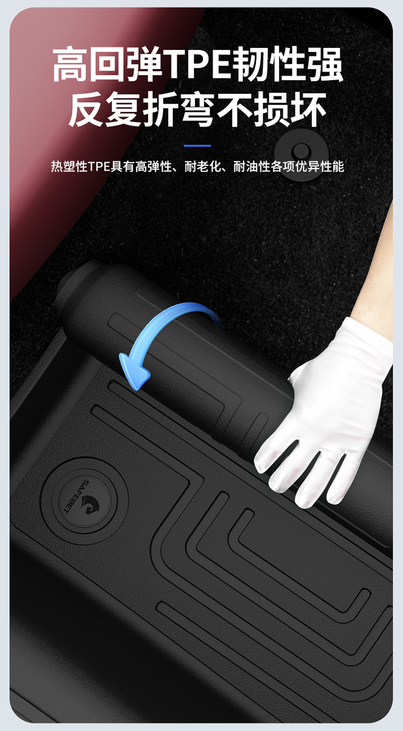 Suitable for Hongqi H6, HS3, HS5, HS6, PHEV, E-QM5, special colorful TPE car floor mats and trunk mat