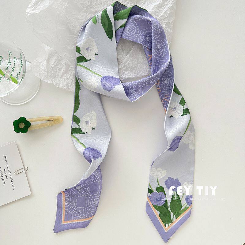 Poppy silk scarf