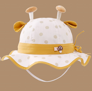 Catu oso Catu oso bebé sombrero pescador primavera y otoño para hombres y mujeres sombrero de sol lindo sombrero de cuerno de ciervo