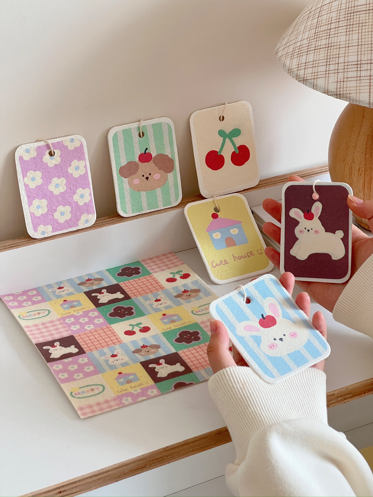 7g Weight Cleaning Cloths Kitchen and drinking utensils 1 Piece Quantity wood fiber Material Animal Pattern Unisex Gender Cute Style Cute Animal Wood Fiber Cleaning Cloths 1 Piece 18