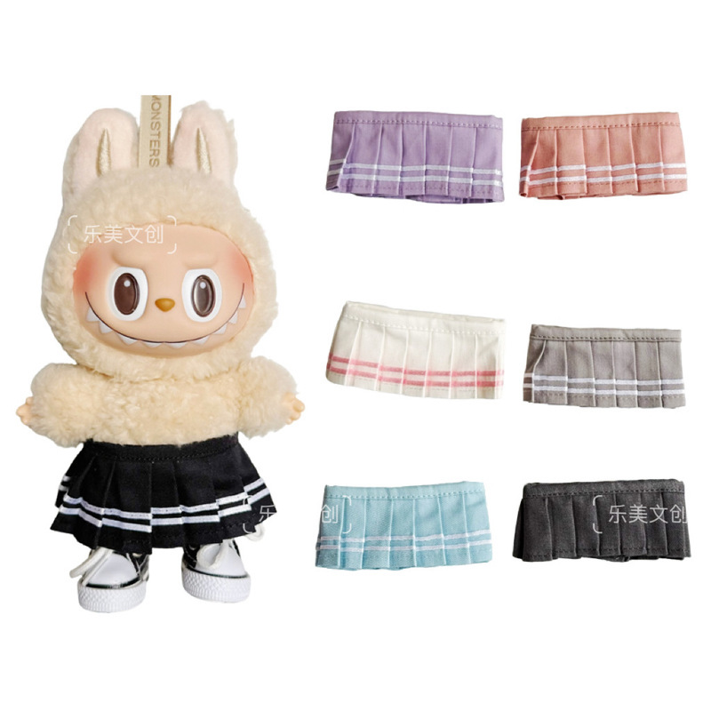 Labubu Pleated Skirt Doll Clothes Mini Skirt First Generation Second Generation Third Generation Cotton Doll Skirt Doll Clothes Mini