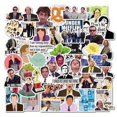 50 Classic Comedy Office The Office Cartoon Doodle Sticker Guitar Skateboard Decor Removable Decal