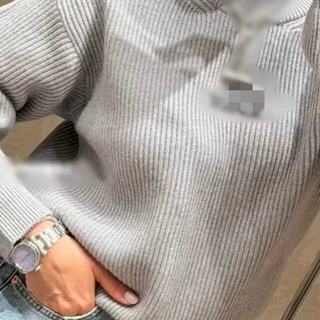 Dio高版本CD家26早秋新款纯色圆领针织长袖休闲百搭上衣女