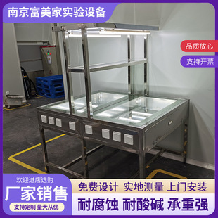 Factory Wholesale Stainless Steel Concealed Cabinet Workshop Maintenance Quality Inspection Workbench Table with Light