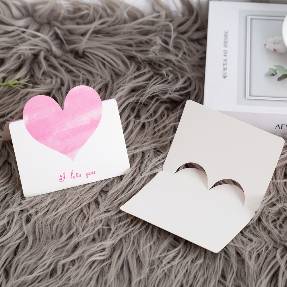 Venta al por mayor pequeño fresco ins amor por la mitad ramo de flores tarjeta de felicitación floristería tarjeta de bendición tarjeta de sobre