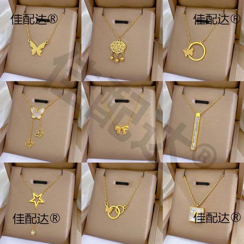 Simple Choker Necklace for Women Titanium Steel Jewelry跨境