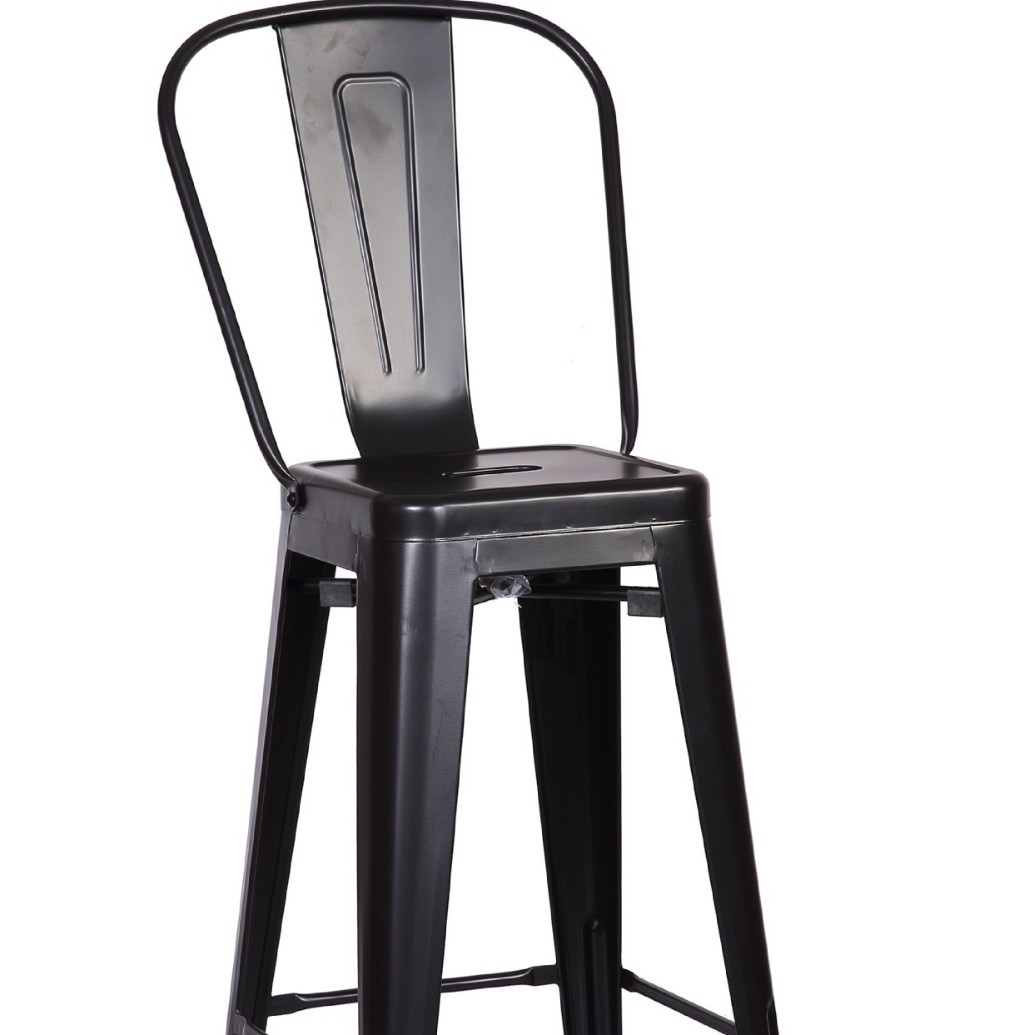 Taburete alto de hierro forjado - Para bar, restaurante y hogar - Estilo industrial - Fabricado en metal - Suministro directo de fábrica image 9