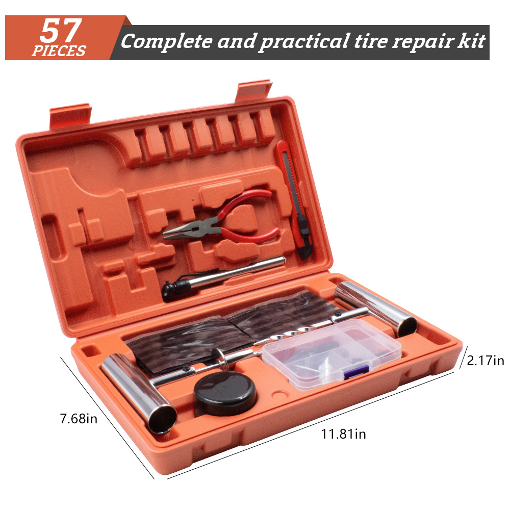 Car vacuum tire repair needle, cold patching tool, tire sealant strip tool, valve nozzle, valve core, needle-nose pliers, emergency tool