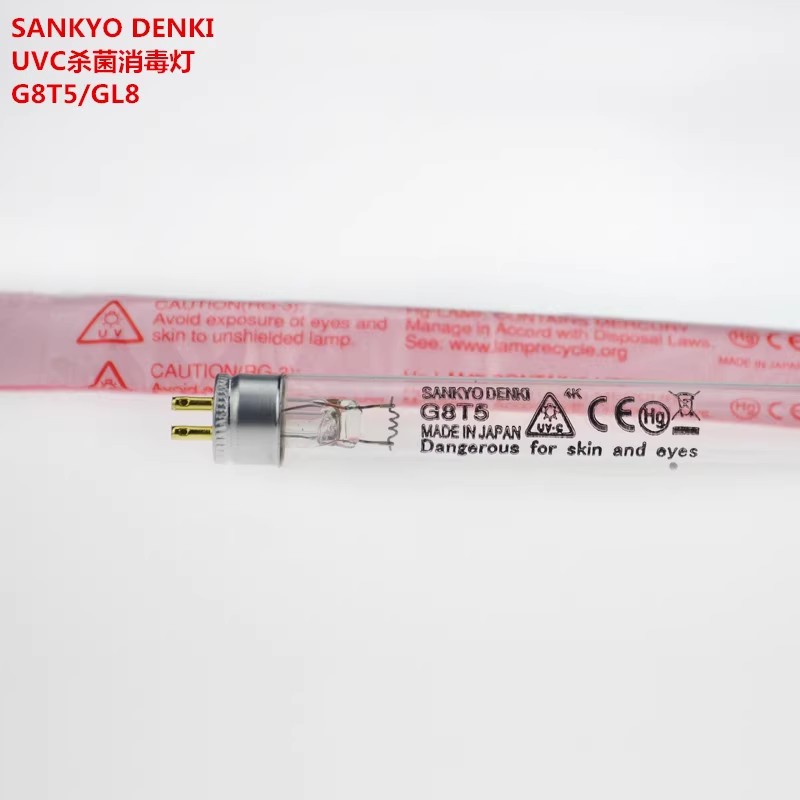 原装SANKYO三共紫外线灯管G8T5 GL8 UVC消毒杀菌灯 光催化 287mm