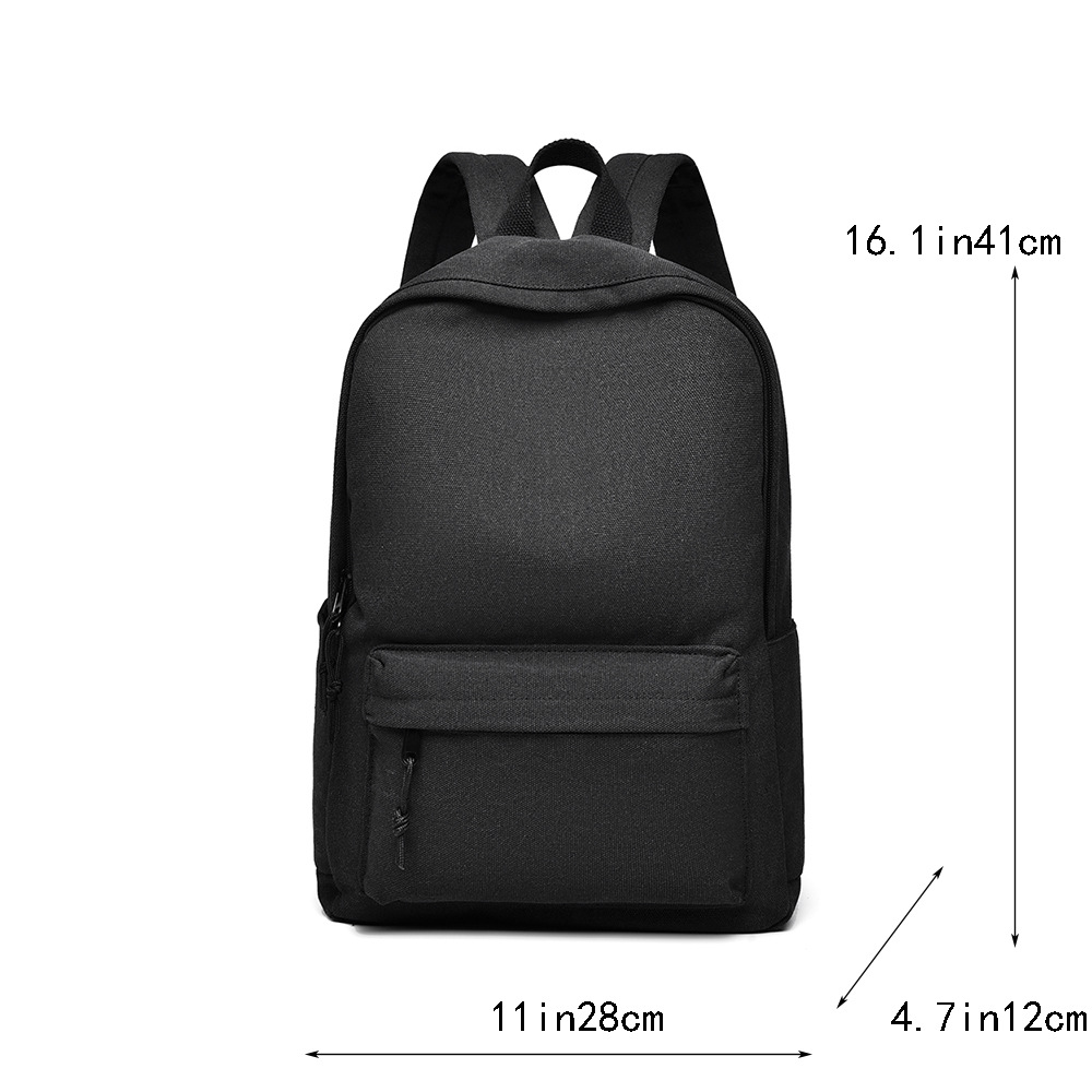 Transfronterizos otoño y invierno nuevo estilo simple poliéster mochila de hombro casual al aire libre de gran capacidad bolsa de viaje negra para hombres
