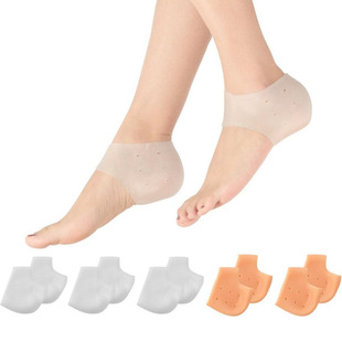 Cross-border 60g Silicone Heel Protective Cover Shock Absorption Breathable Heel Pain Anti-cracking Socks for Men and Women Anti-cracking Foot-cracking Cover